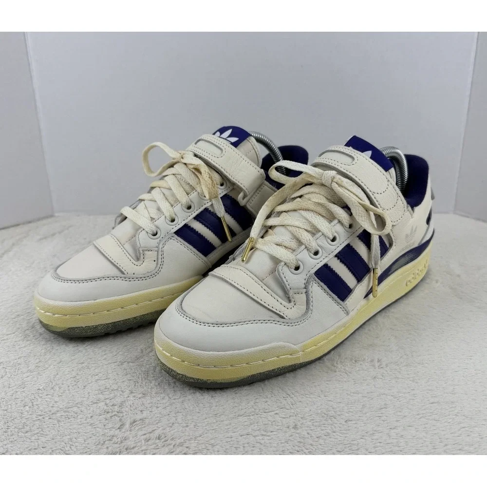 Adidas Originals Forum 84 Low Mens Size‎ 7.5 White Purple Sneaker Shoes HP9542